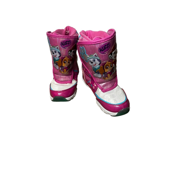 Girls Paw Patrol Pink Winter Snow Boots Size 11 Kids - Picture 1 of 11